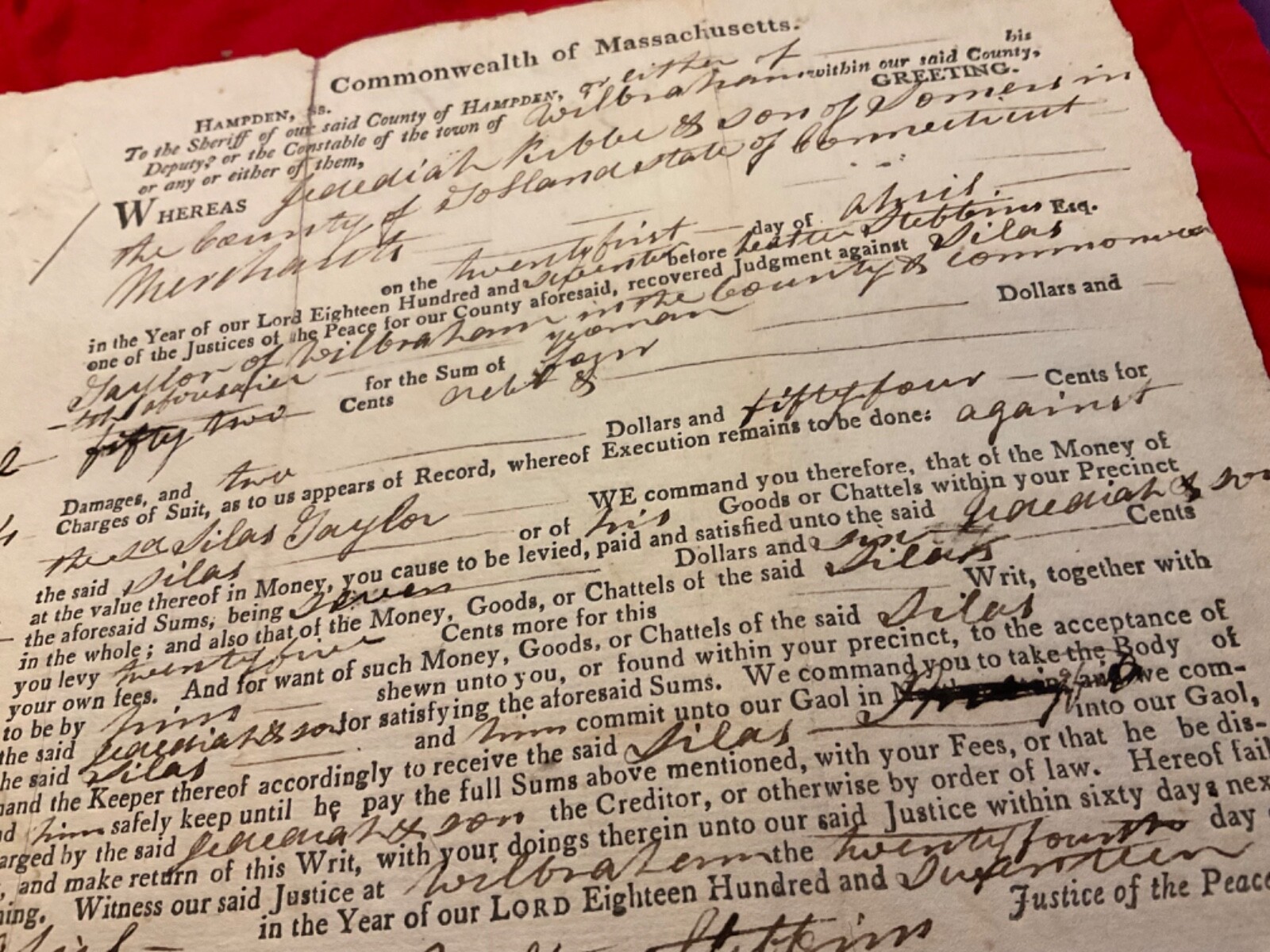 DEBTORS PRISON GOAL COMMITMENT MASSACHUSETTS INTERESTING #1849