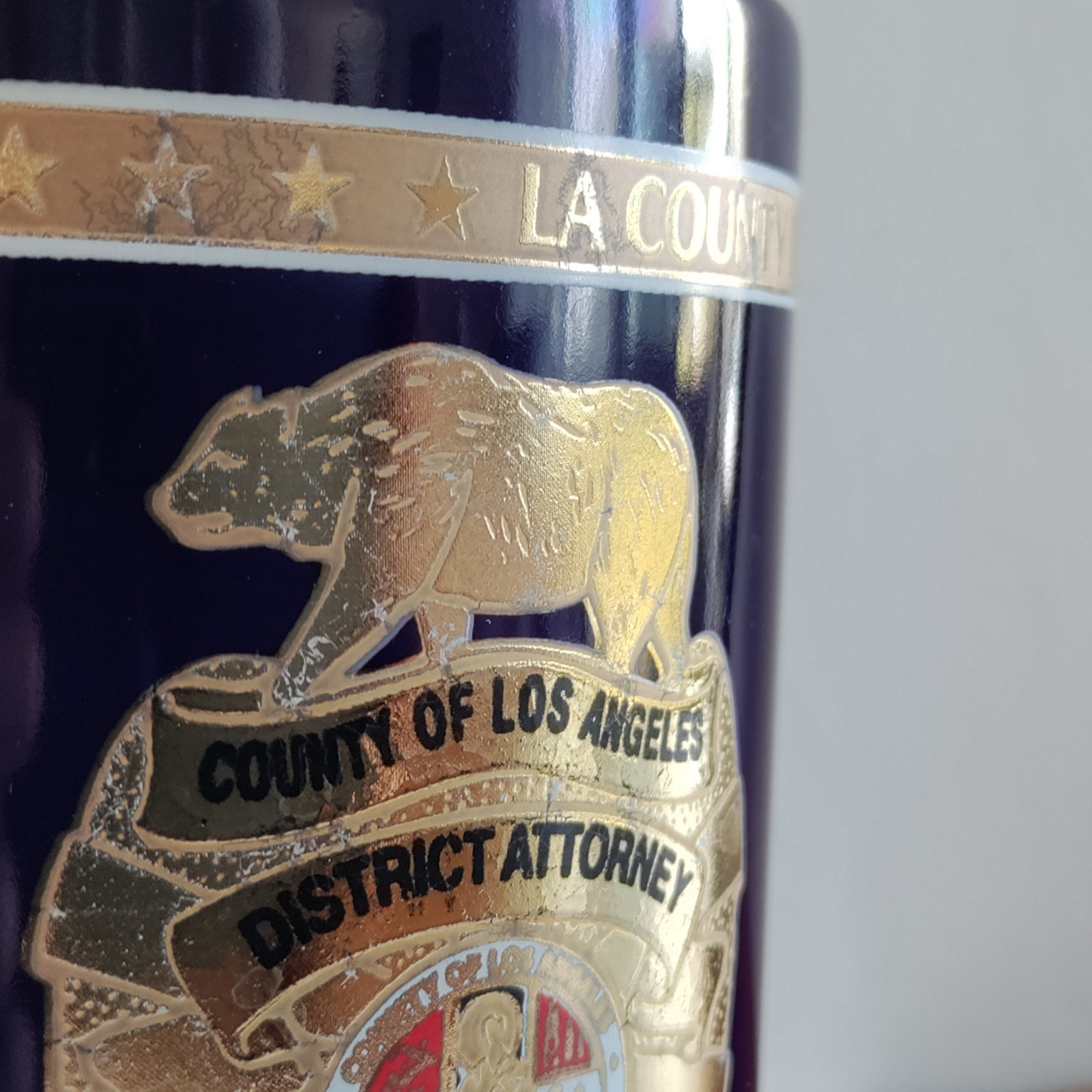 Mug Los Angeles LA District Office Foundation Historical Collectible Blue & Gold