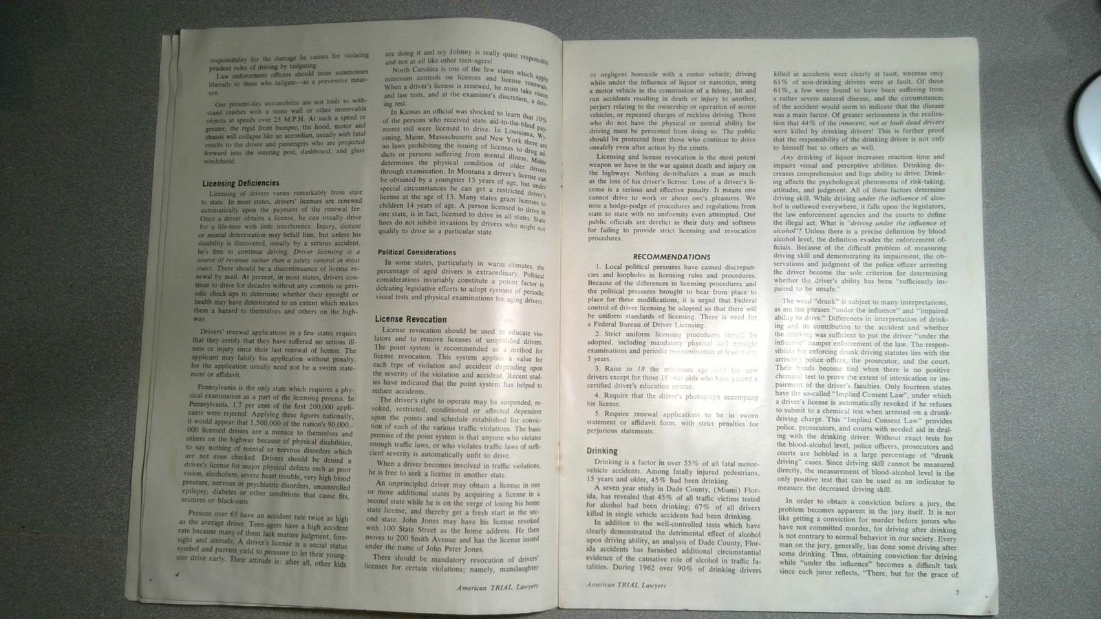 Stop Murder By Motor 1966 American Trial Lawyers Association Highway Slaughter