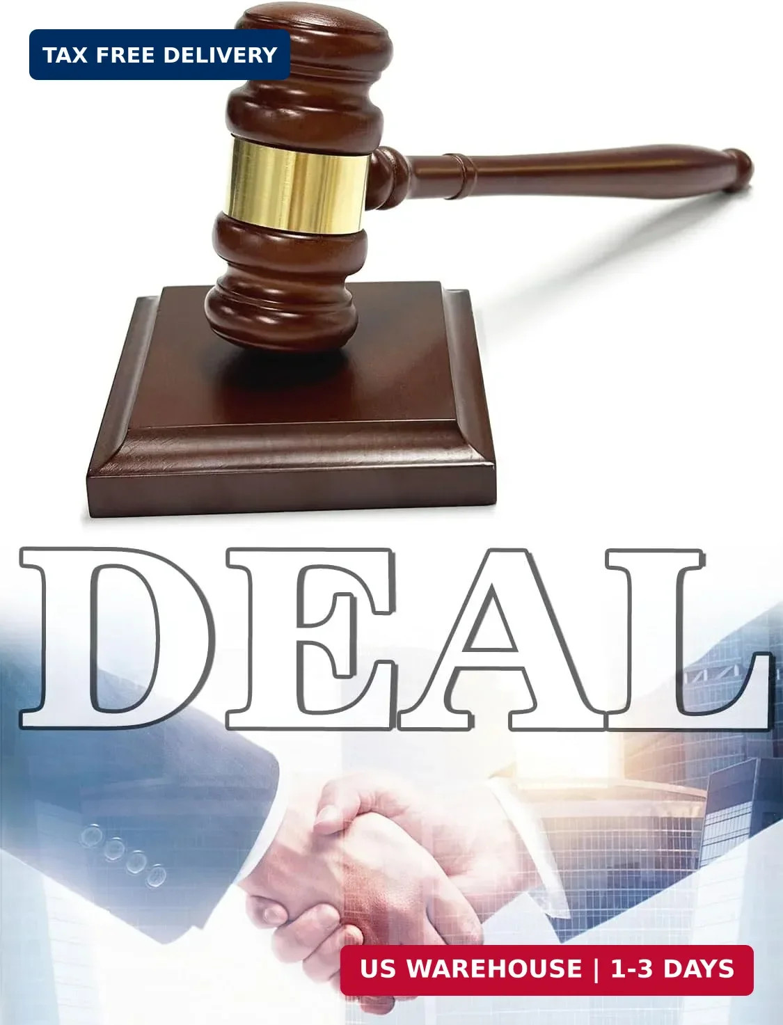 Perfect Desk Accessory, Wooden Gavel and Sound Block Set for Lawyers, Judges, Ch