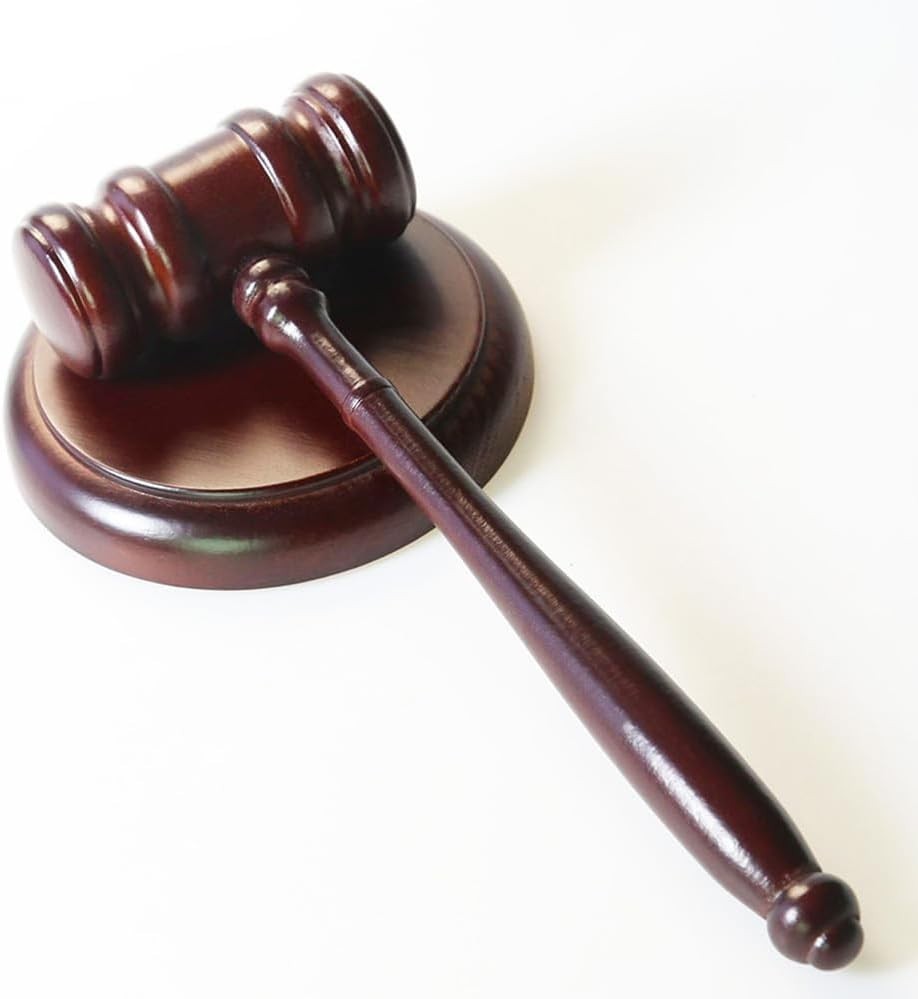 Professional Wooden Gavel and Block Set – Exquisite Craftsmanship for Court Use