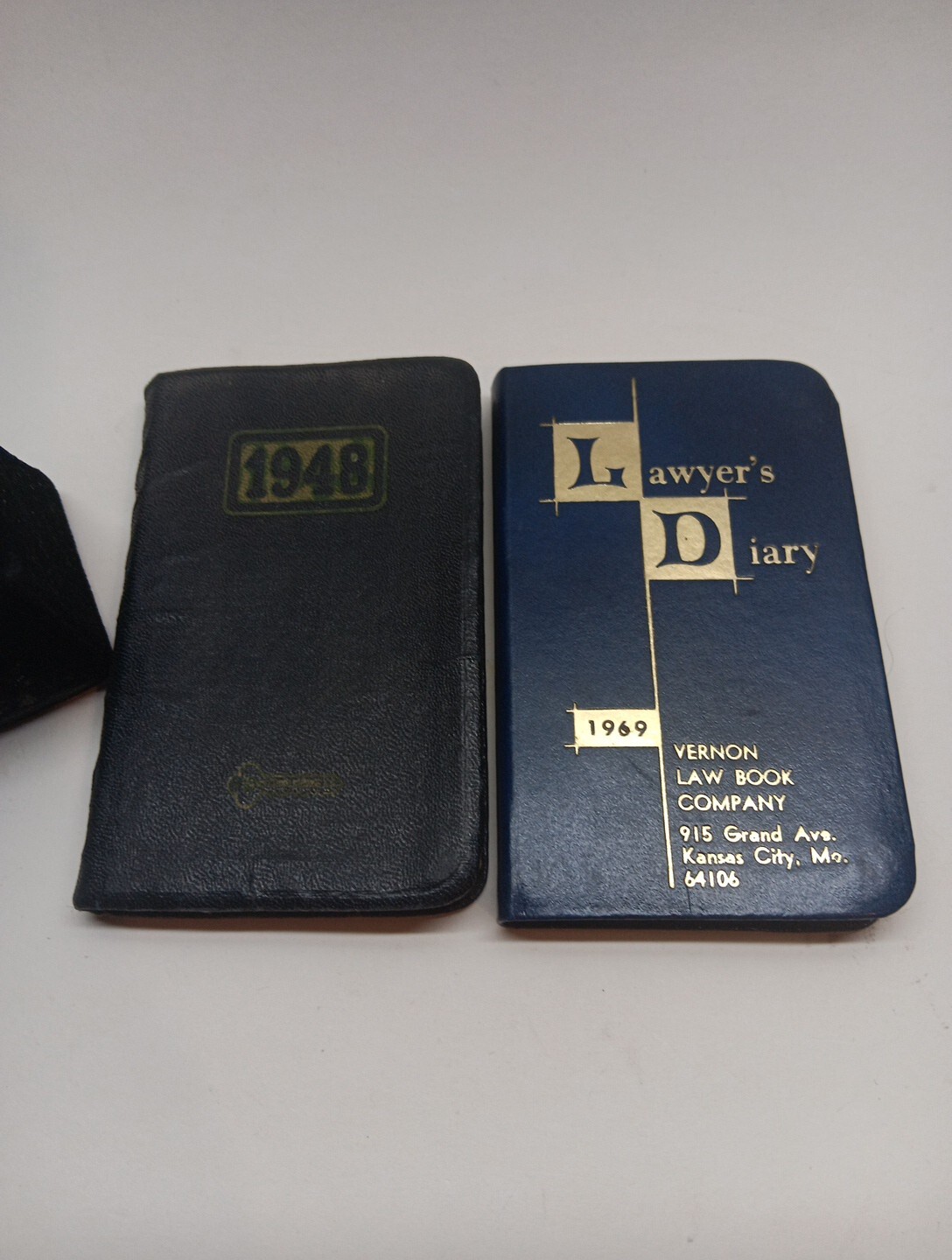 Lawyers Diary 1948, 1969 Vintage Genuine Leather Cover Booklet Date Book