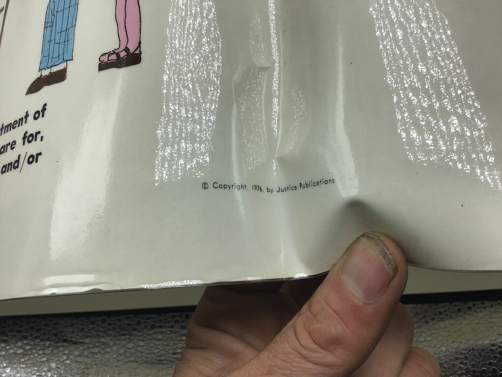 Original LAW Poster 1976 justice publications — PROBATE COURT —