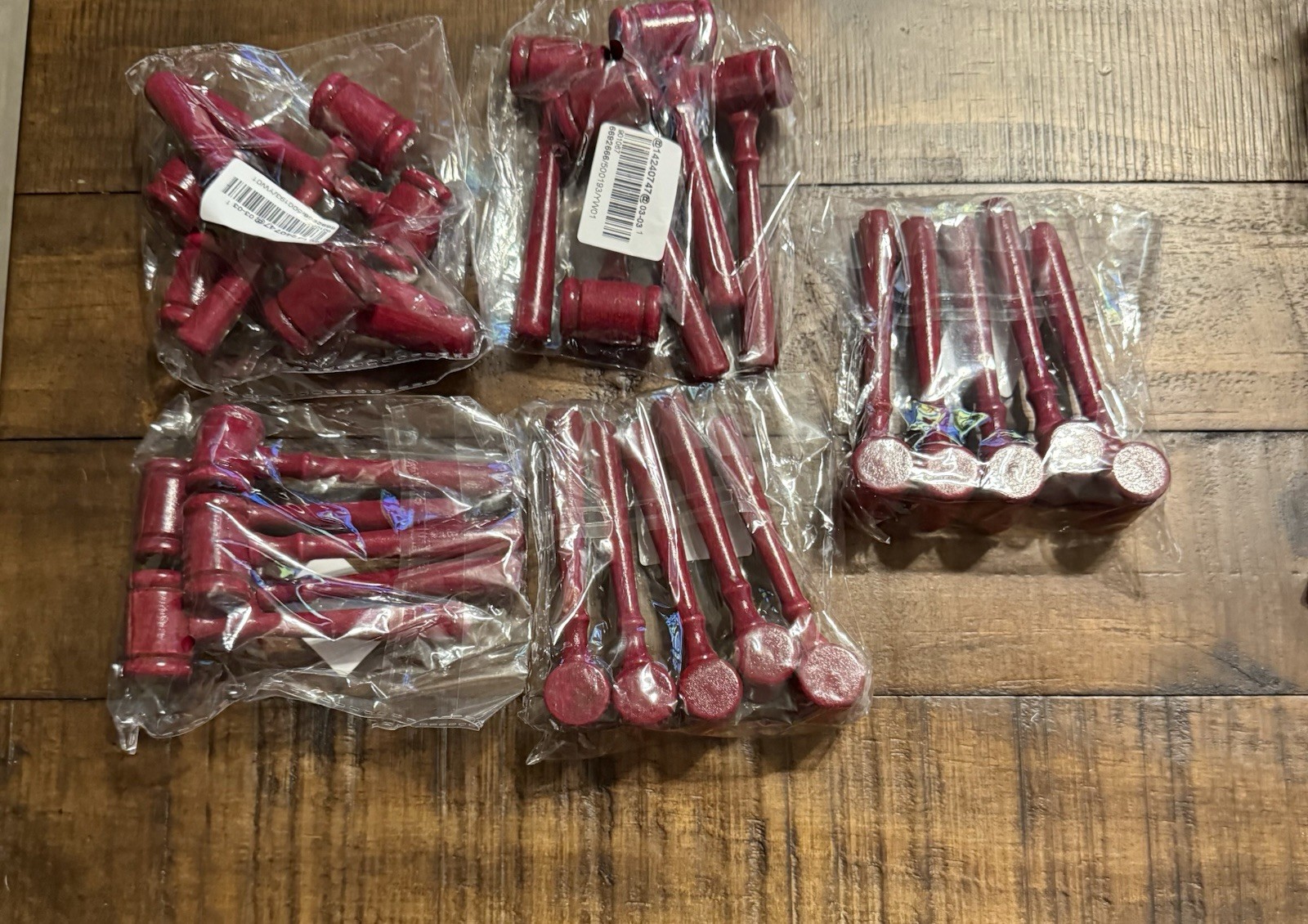 24 Pieces Judge Gavel Prop Mini Wooden Hammers Mallets Justice Costume Access