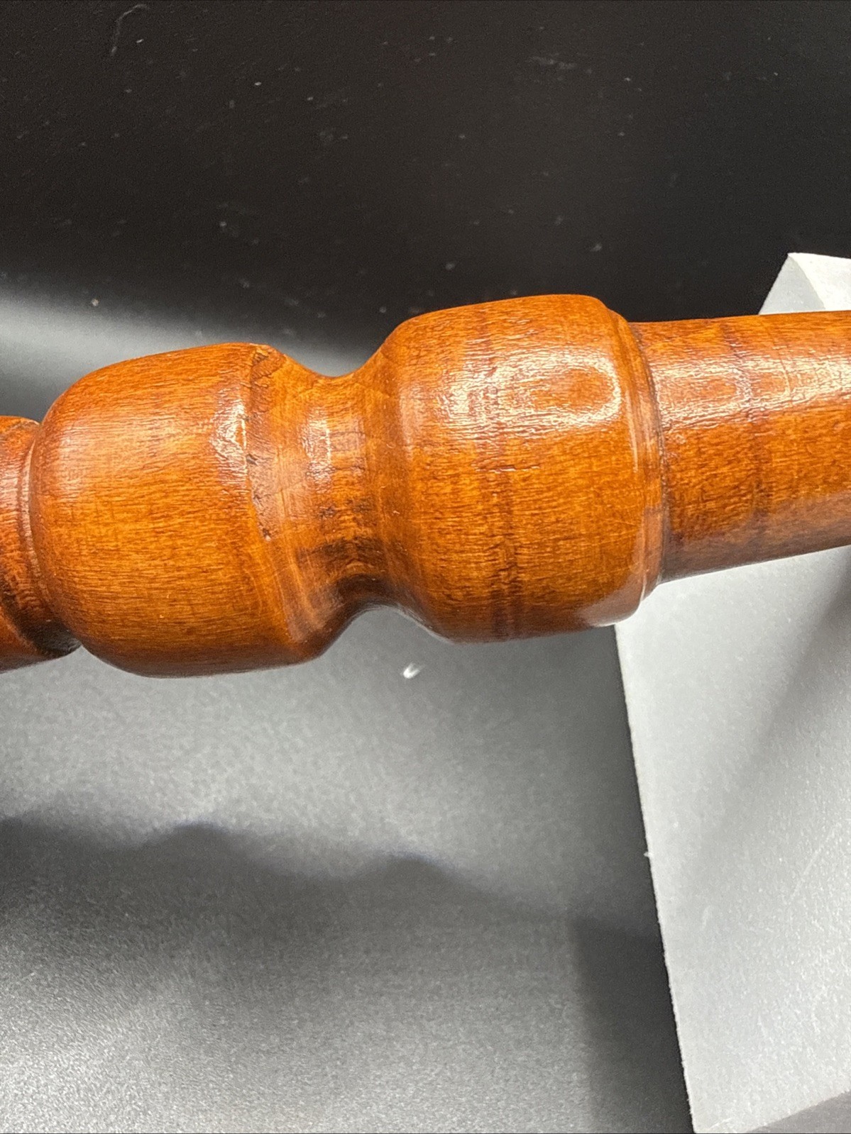Vintage Good Turning Details Red Tone Solid Wood Judge’s Gavel Approx. 11”