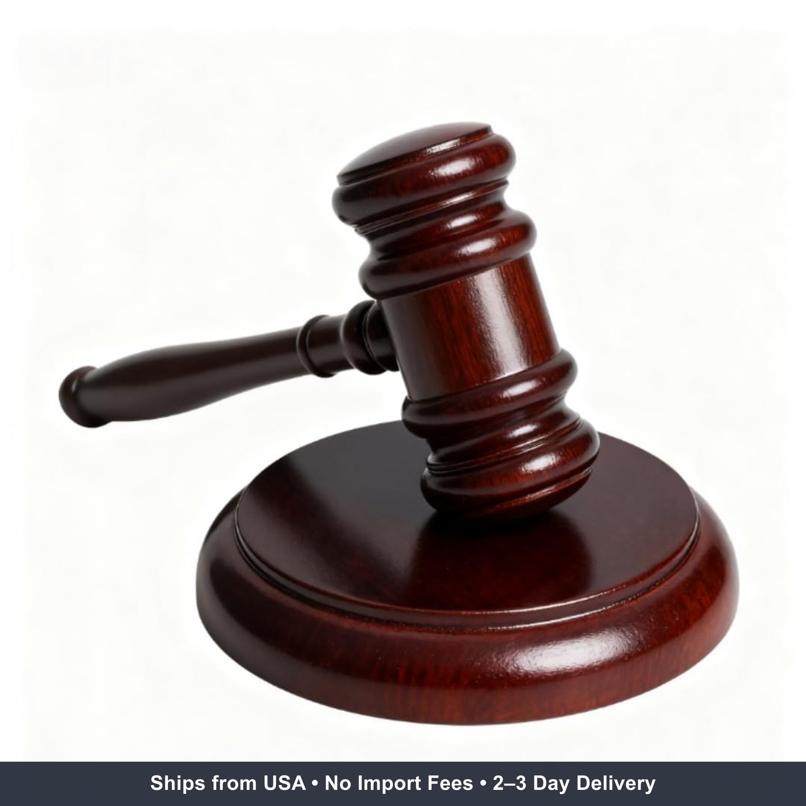 Wooden Gavel and Sound Block Set, 9.8 Inch Judge Gavel with 4.8 Inch Block, Loud
