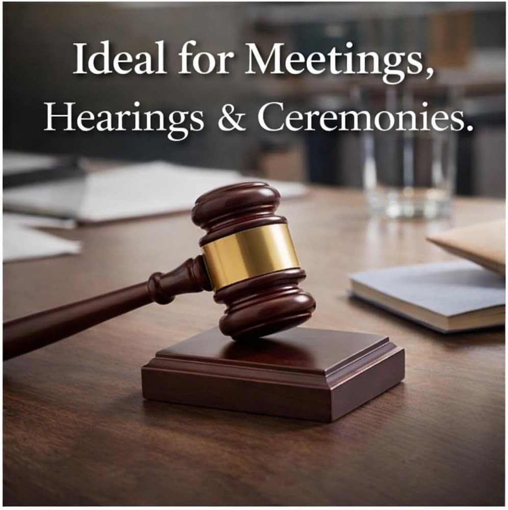 High-Quality Wooden Gavel with Sound Block – Perfect for Legal Ceremonies