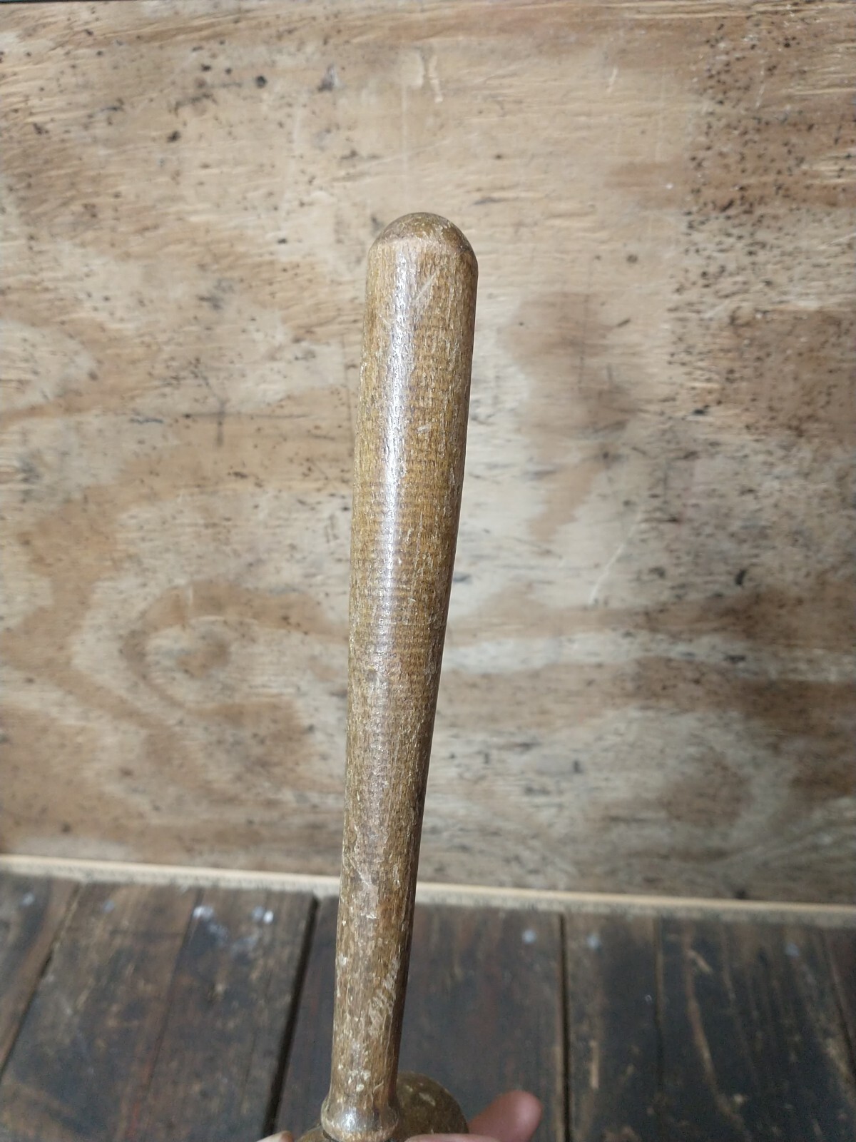 Vintage Judge Lawyer auctioneer Wood Metal tip Gavel Hammer mallet 9″