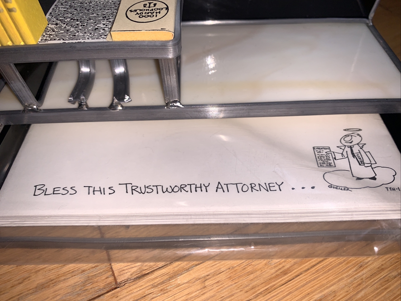 Unique ATTORNEY AT LAW Desk Paper Holder – CUSTOM MADE / UNIQUE
