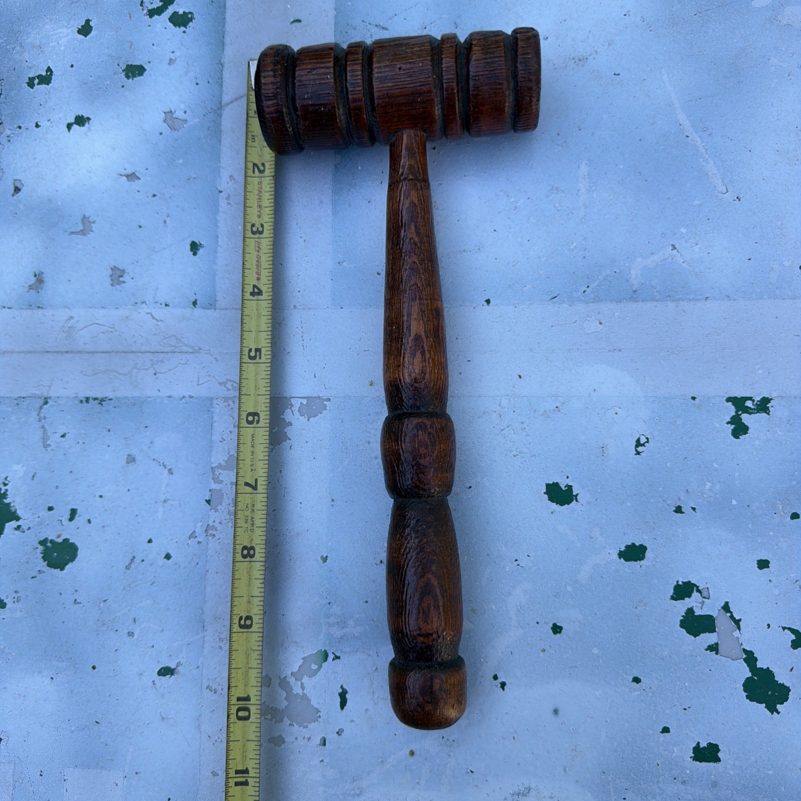 Vintage Judge Auctioneer Wood Gavel Mallet Courtroom Law Office Decor Judges
