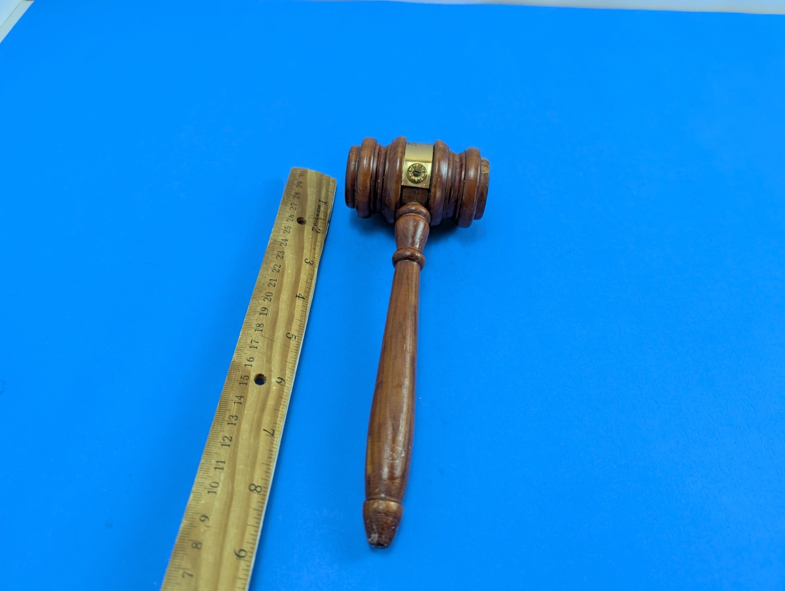 Vintage Authentic Wood Judge Gavel 1972 Adult Services Court