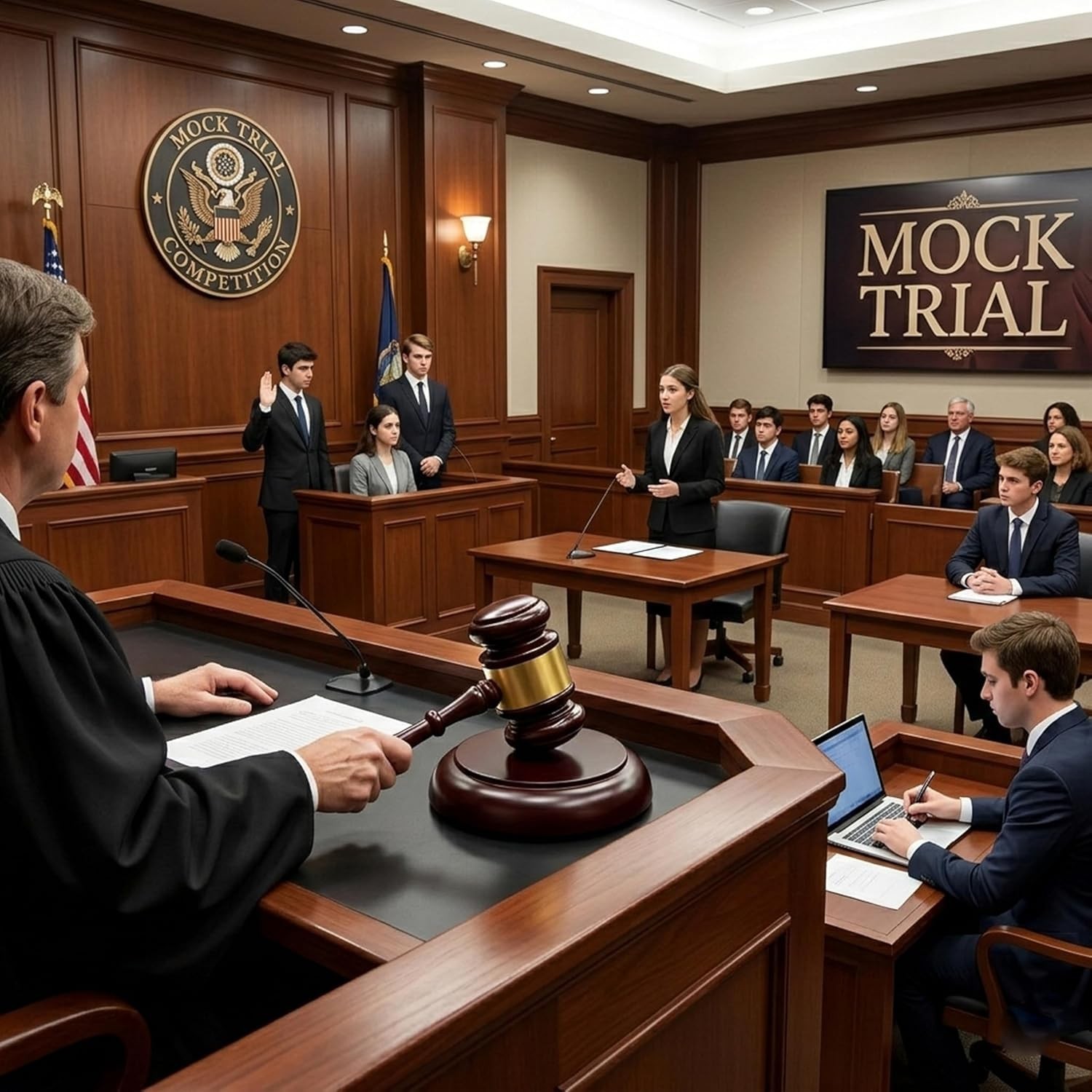 Wooden Gavel and Sound Block Set, Loud Clear Strike Judge Gavel for Meetings,…
