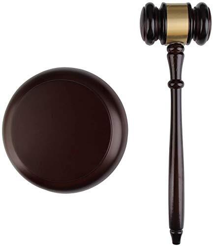 High Quality Wooden Gavel and Block Set for Lawyer Judge Auction Meetings
