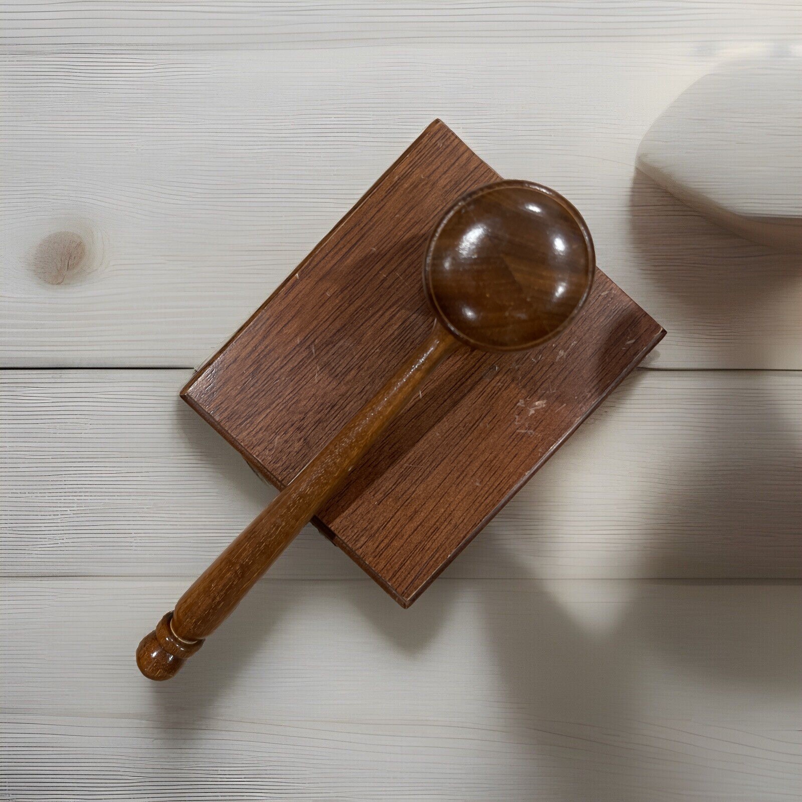 Vintage Wood Gavel Wooden Judge Auctioneer Mallet Ornate Auction Court Prop