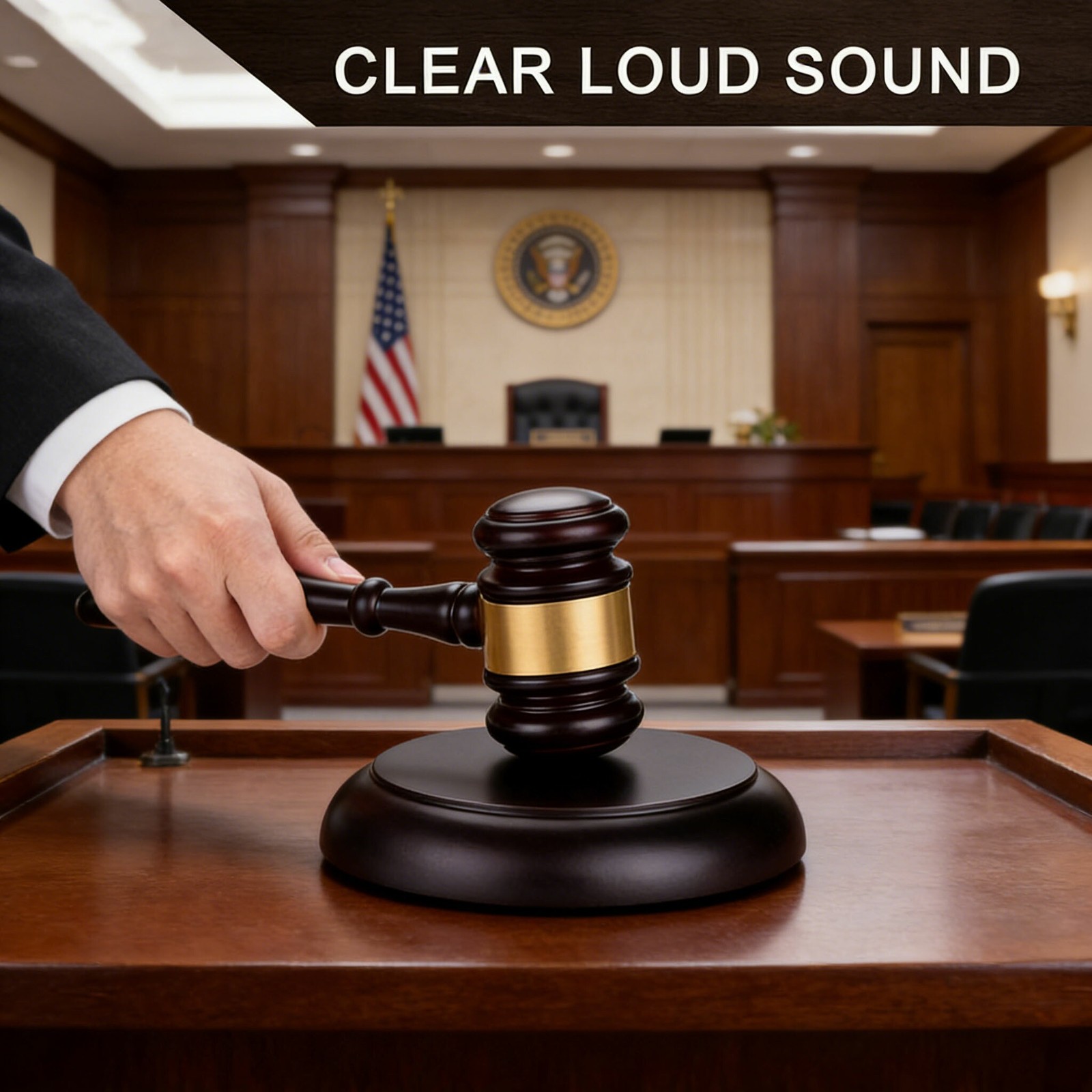 Wooden Judge Hammer W/ Sound: Ideal for Court Proceedings & Public Sales