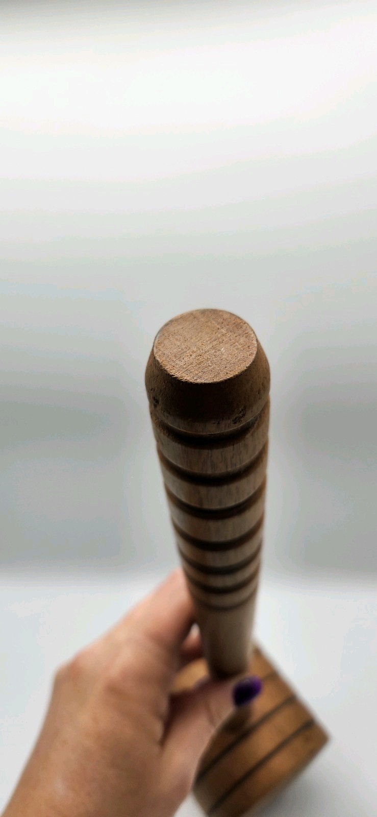 Turned 16” WOOD MALLET / GAVEL Vintage.