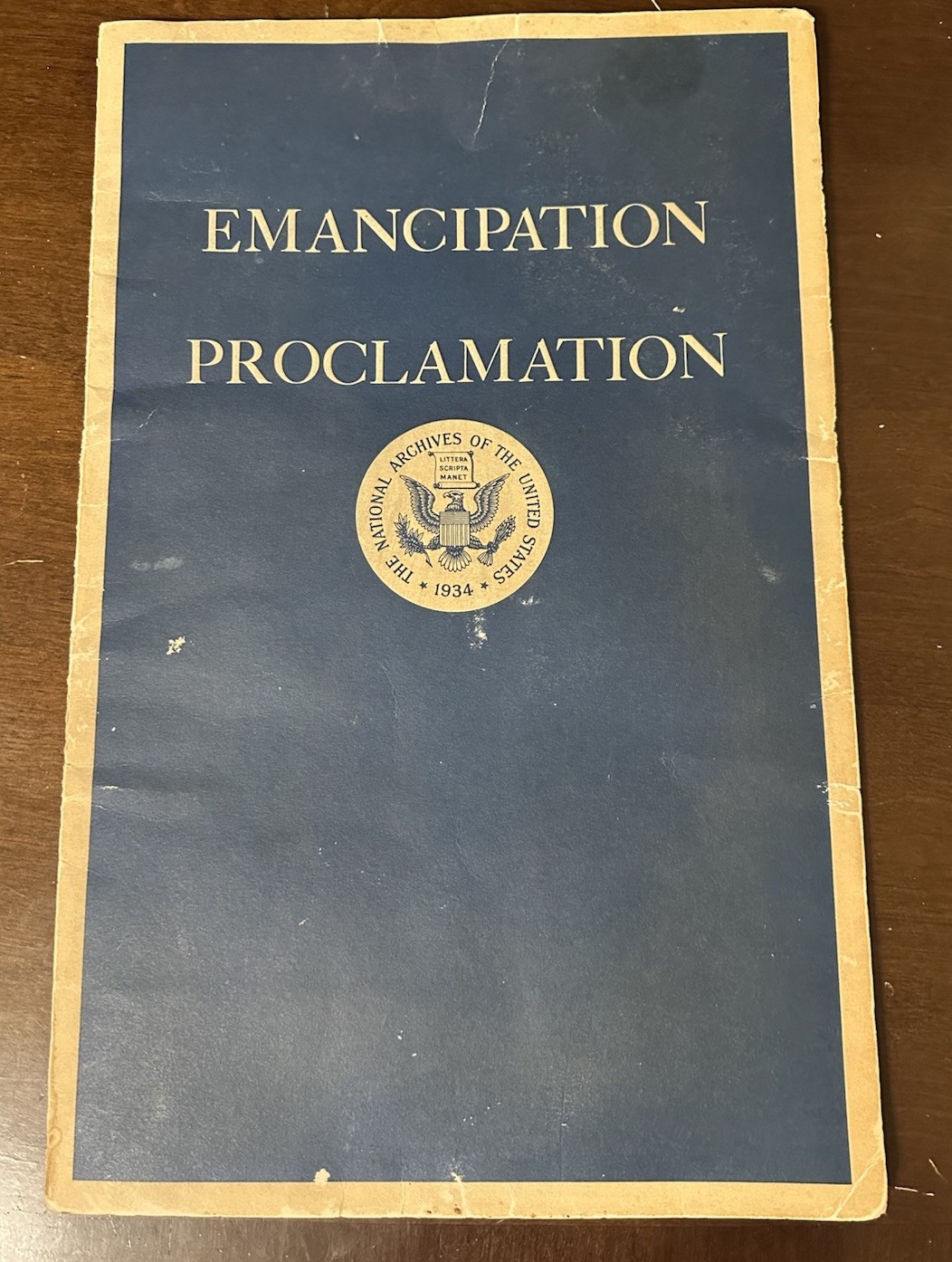 Giant Vintage Emancipation Proclamation Reproduction 1962 US History Lincoln