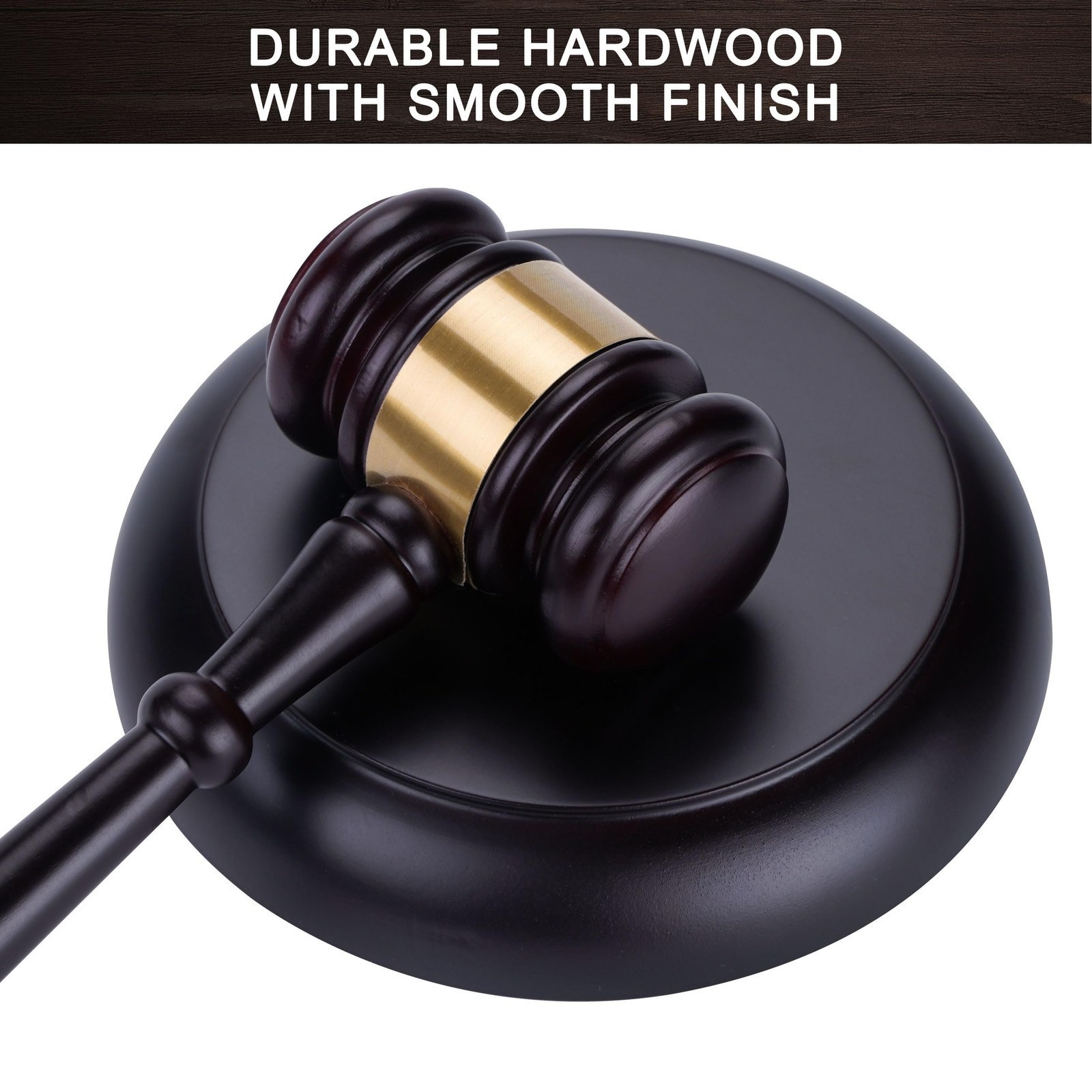 Wooden Judge Hammer W/ Sound: Ideal for Court Proceedings & Public Sales