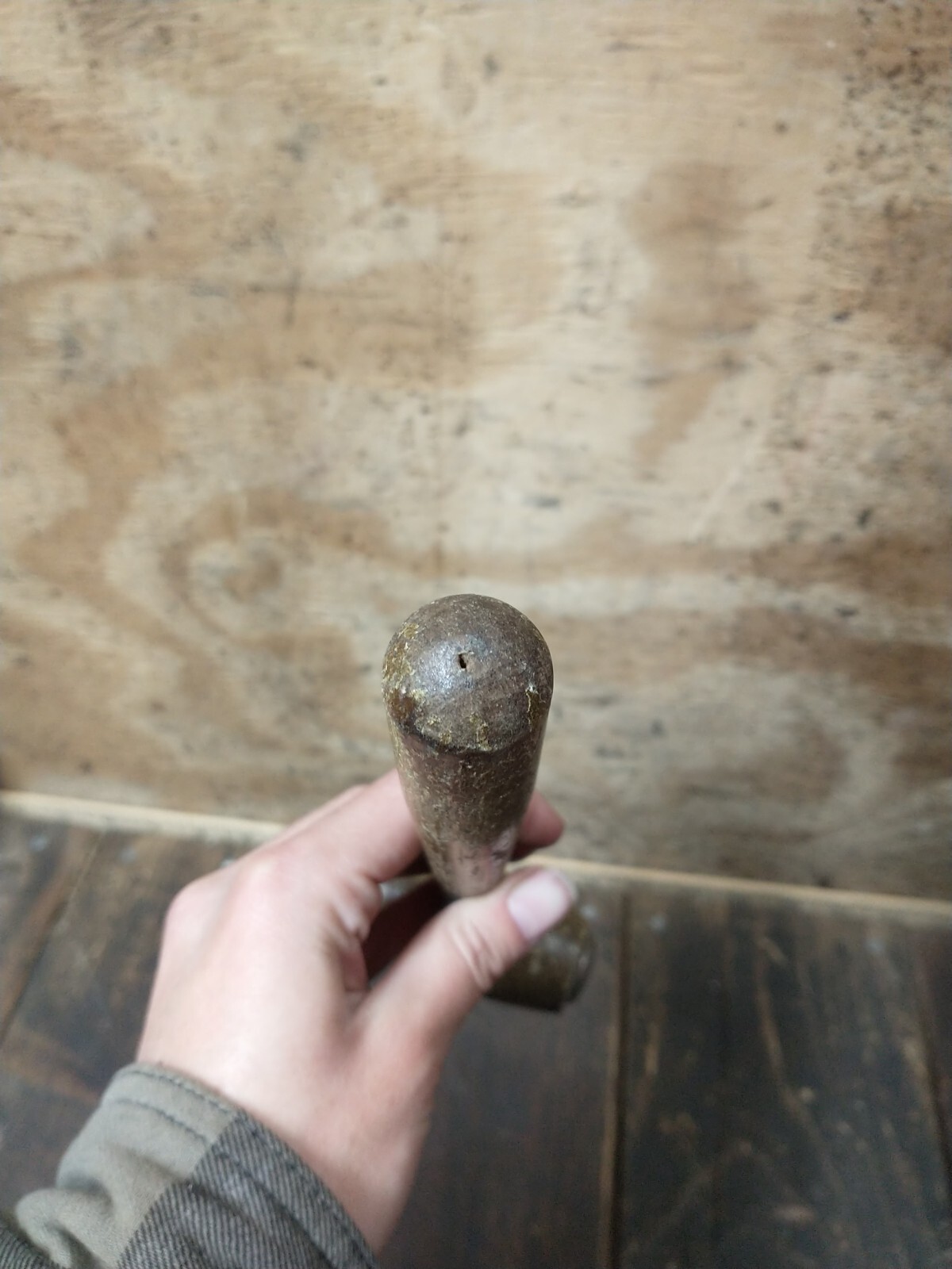 Vintage Judge Lawyer auctioneer Wood Metal tip Gavel Hammer mallet 9″