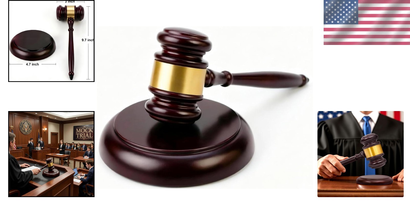 Ergonomic Wooden Gavel & Block Set – Command Authority in Auctions and Meetings