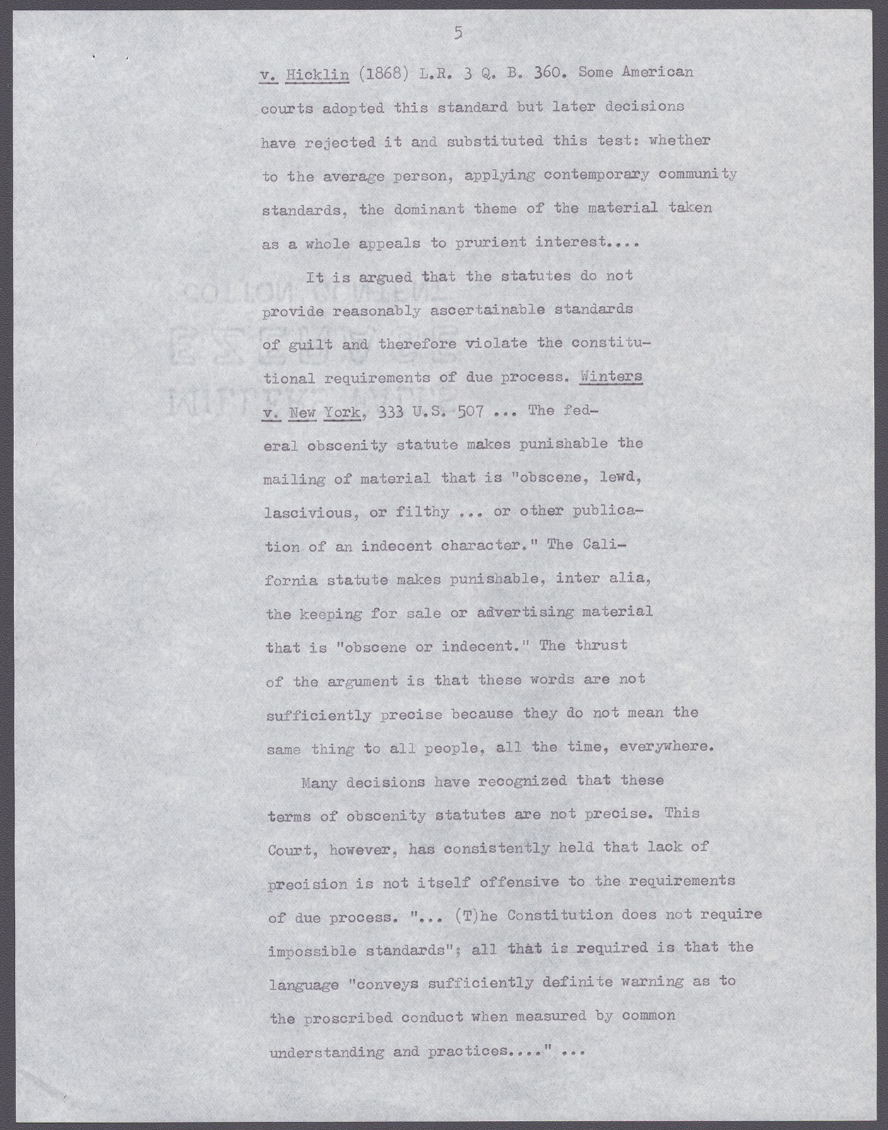 WILLIAM J. BRENNAN JR. – TYPED SYLLABUS SIGNED CIRCA 1977