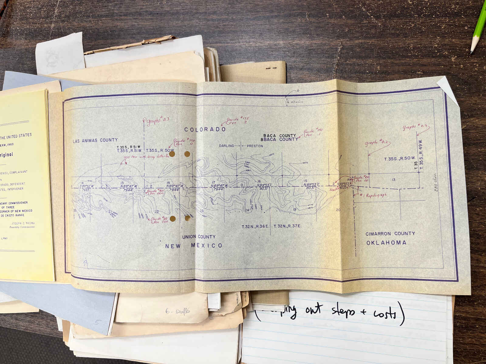 Colorado New Mexico Boundary Dispute Court case 1960 files eb-124