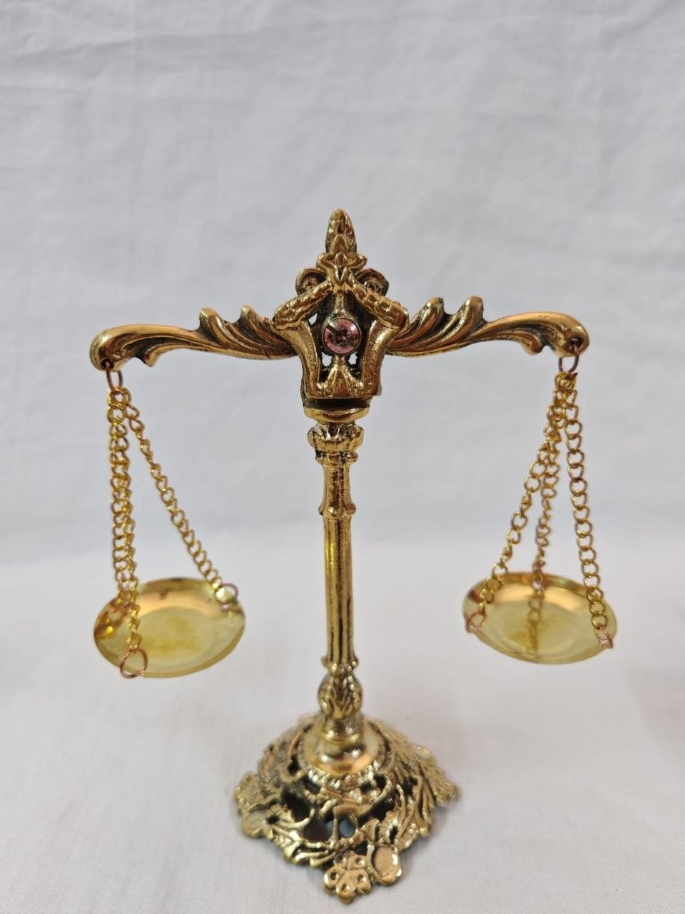 Vintage Brass Scales of Justice Lawyer Office Decor Mini Gold Antique Balance