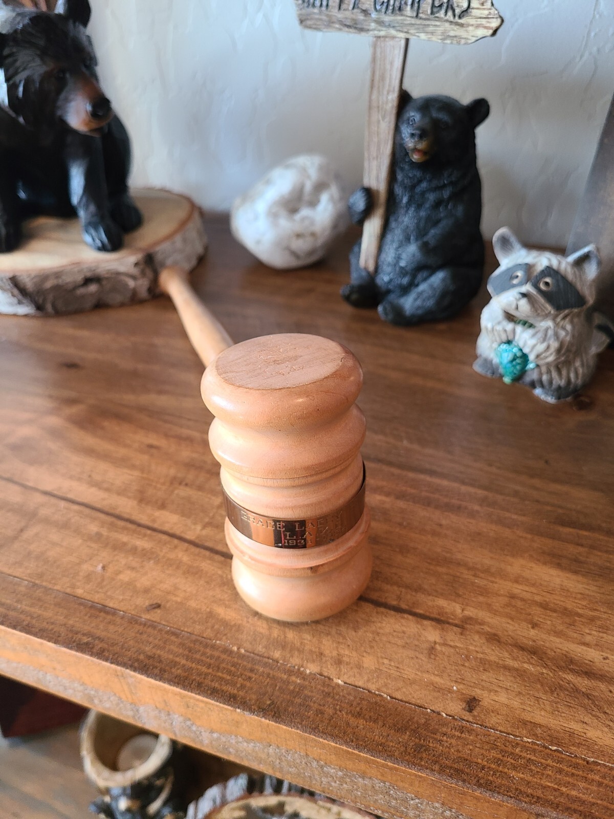 Vintage 1936- 1938 Wood Gavel Judge Lacey, Bowe- 11″