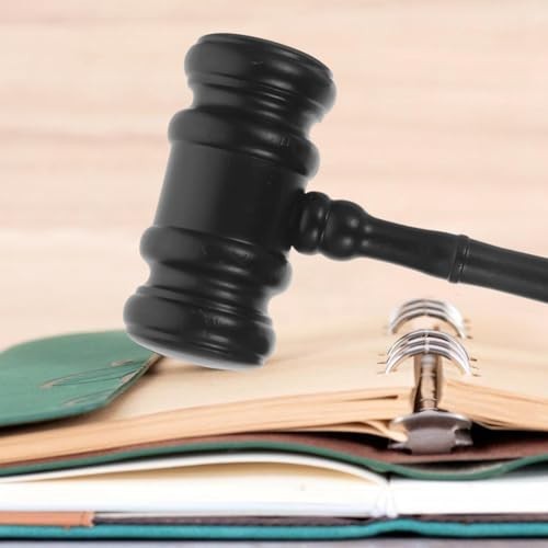 Mini Wooden Gavel & Block Set – Judge Court Hammer Costume Prop for Meetings & P
