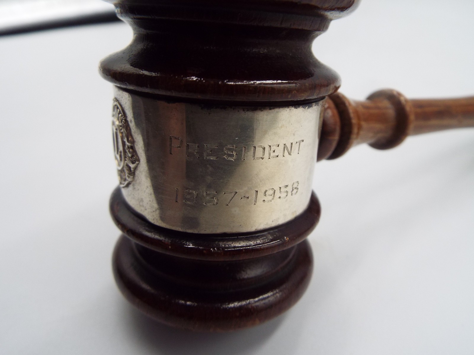 LOINS CLUB Dr. Fred R. Alofsin President 1957-1958 Newport Rhode Island gavel