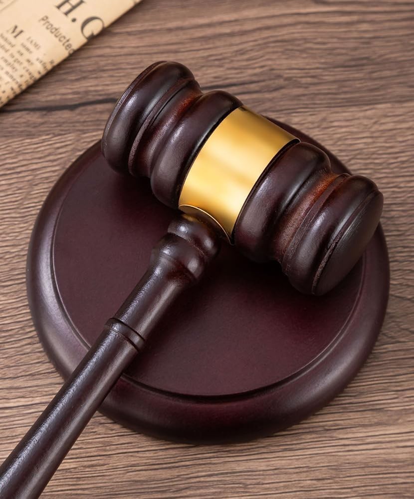 Handcrafted Wooden Gavel & Sound Block Set – Perfect for Lawyers & Judges