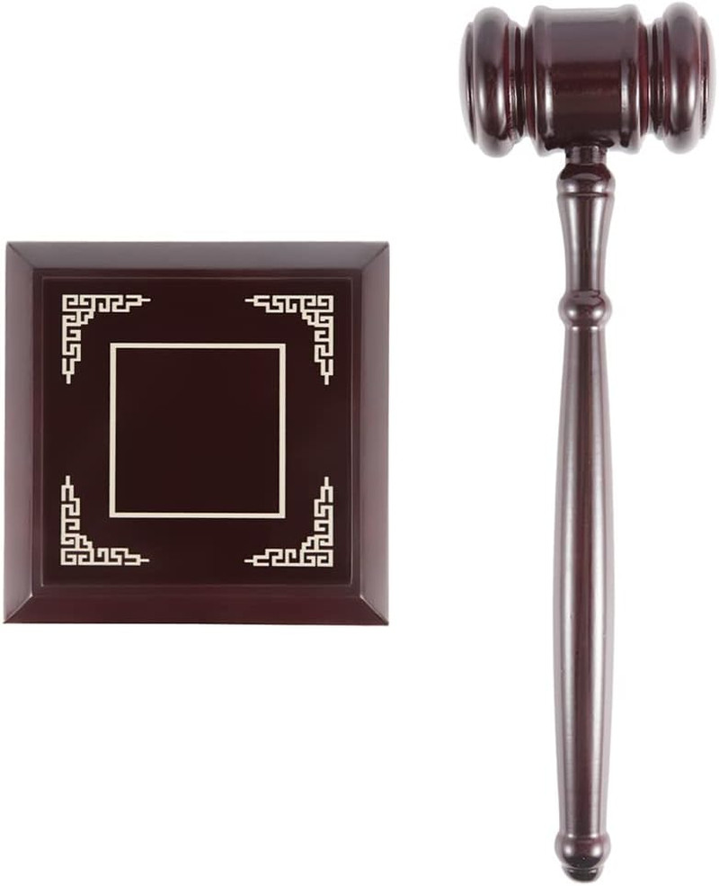 Handmade Wooden Gavel and Block Set Perfect for Lawyer Judge Auction Sale Meetin
