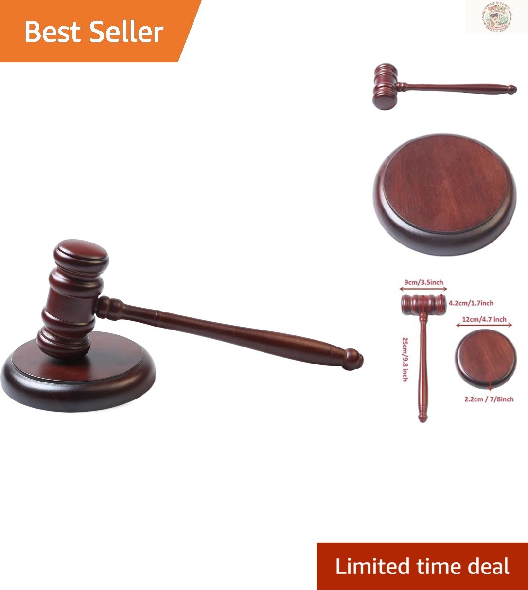 Elegant Handmade Gavel with Round Block – Perfect for Law Professionals & Gifts