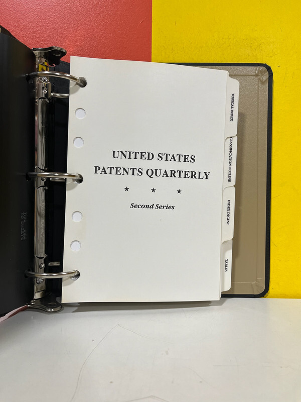 Bureau Of National Affairs, Inc United States Patents Quarterly Advance Sheets
