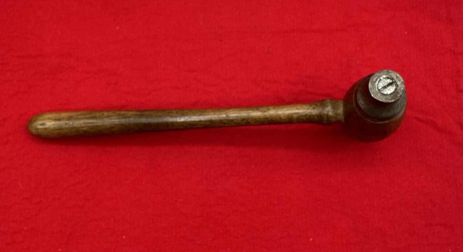 Vintage Wooden Gavel Hammer W/ Metal Ends Auctioneer 8.75”