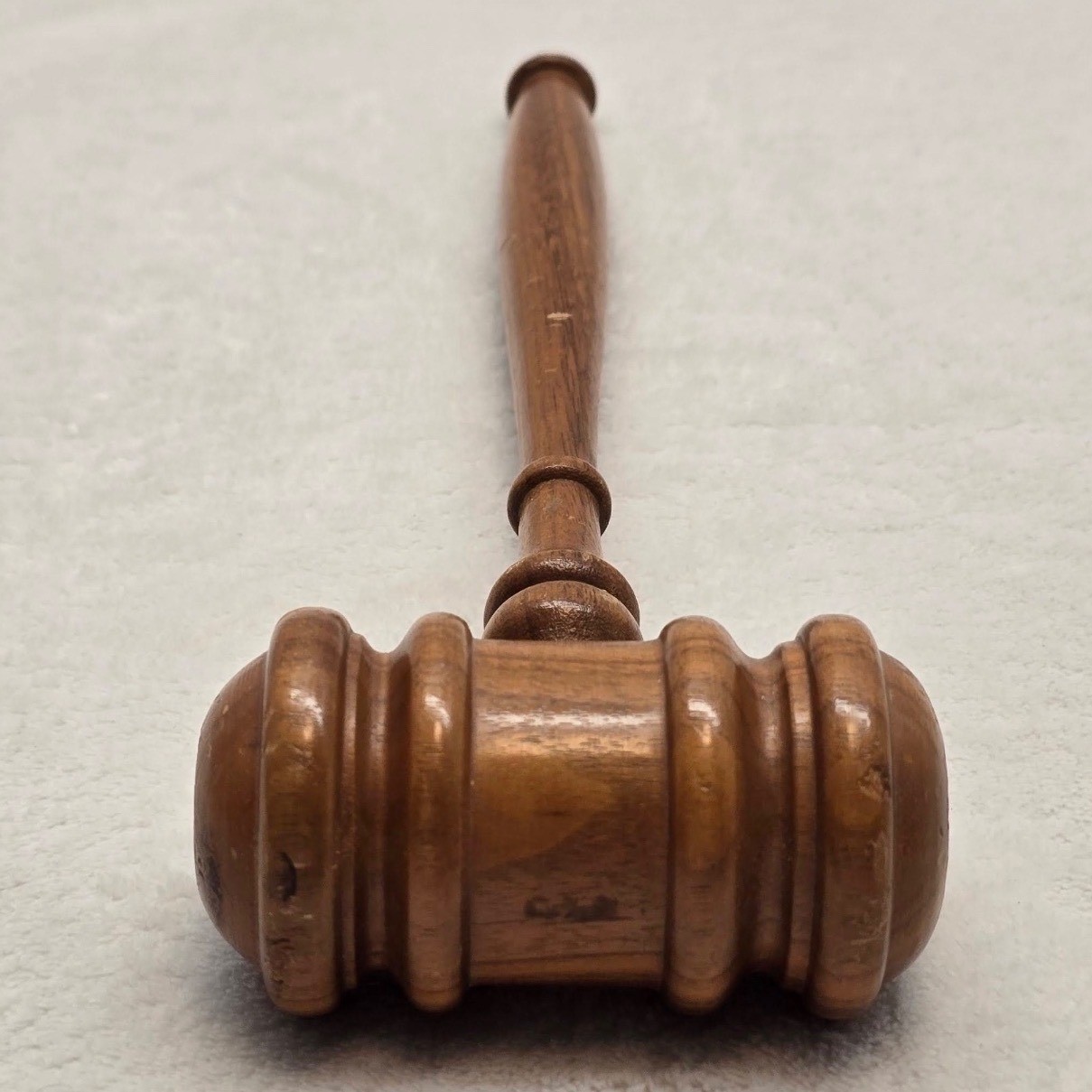 Handcrafted Wooden Judge Gavel Auctioneer Mallet Legal Decor Brown 10.5 Inch