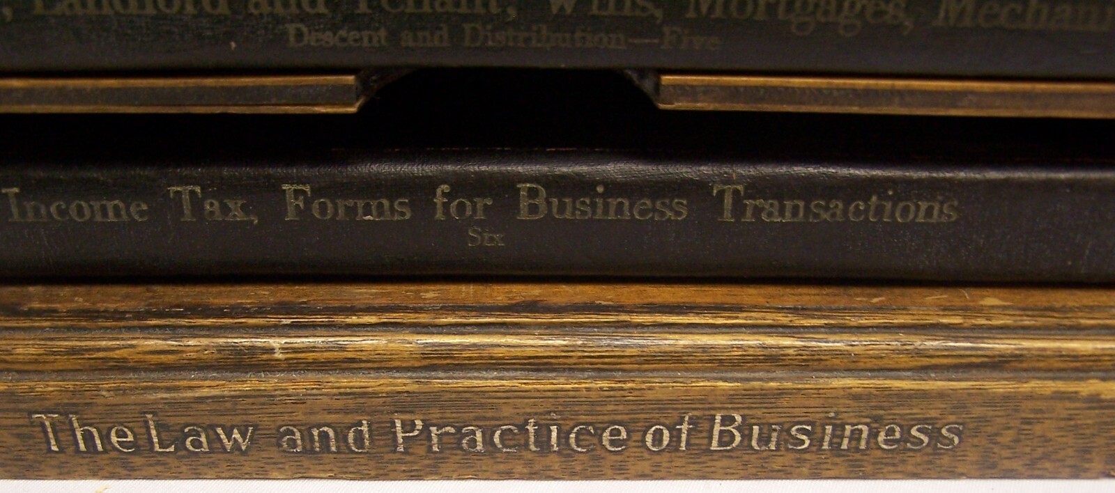 Old 6 Vol. AMERICAN ACADEMY OF LETTERS Business Law Book Library in Wood Cabinet