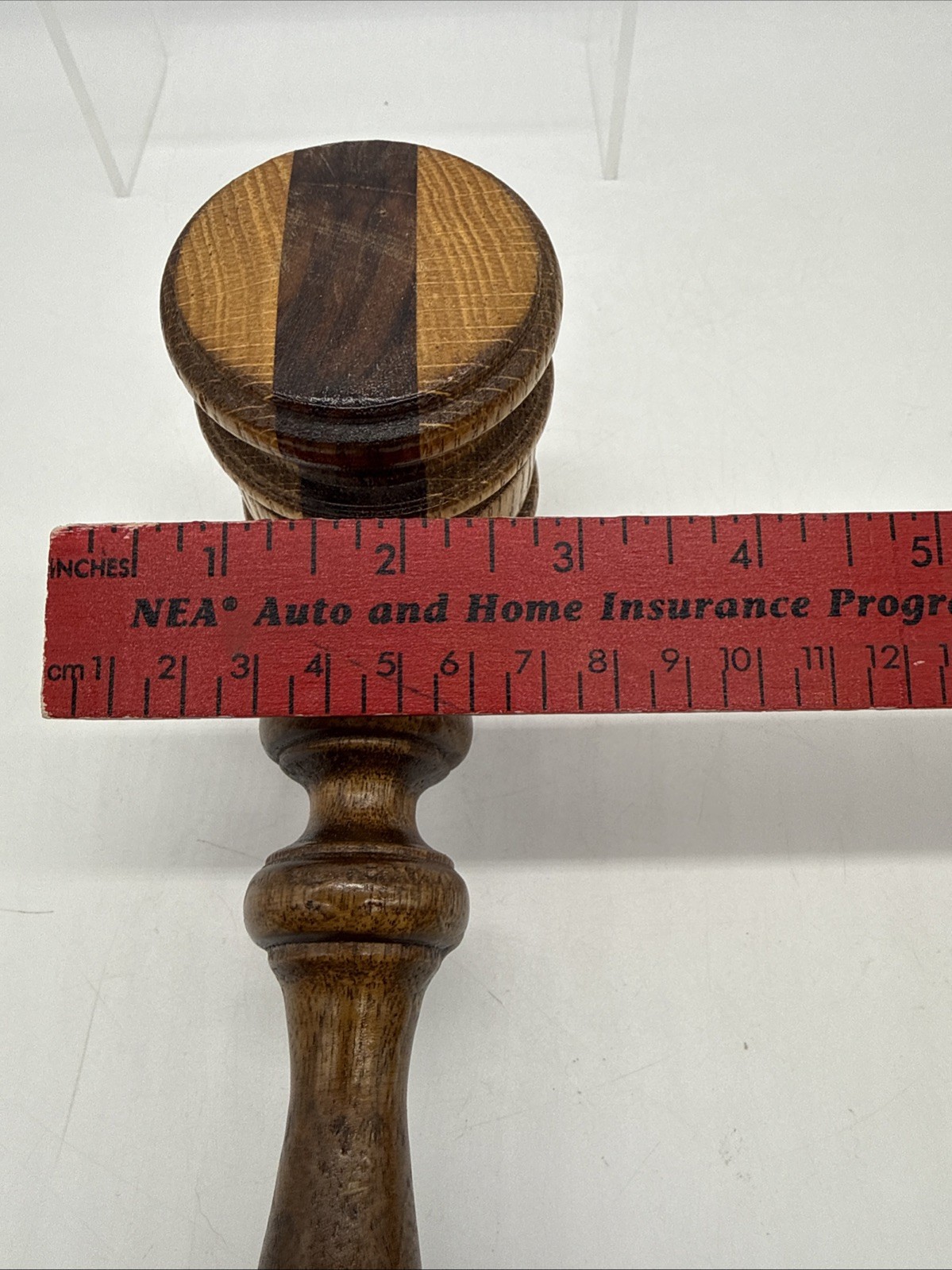 Handcrafted Wooden Judge Gavel Auctioneer Mallet Legal Decor Brown 10.5 Inch