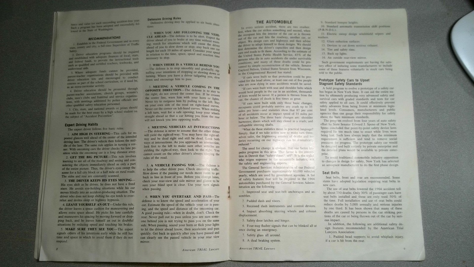 Stop Murder By Motor 1966 American Trial Lawyers Association Highway Slaughter