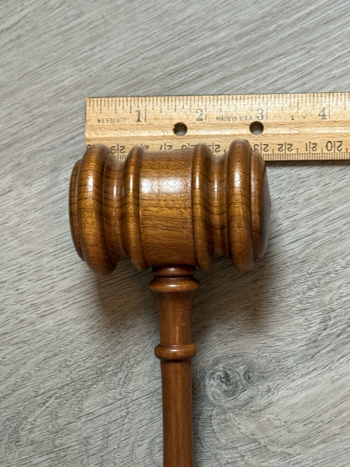 Vintage C R Gibson KC-115 Hardwood Judge Auction Gavel Bench Crafted in USA