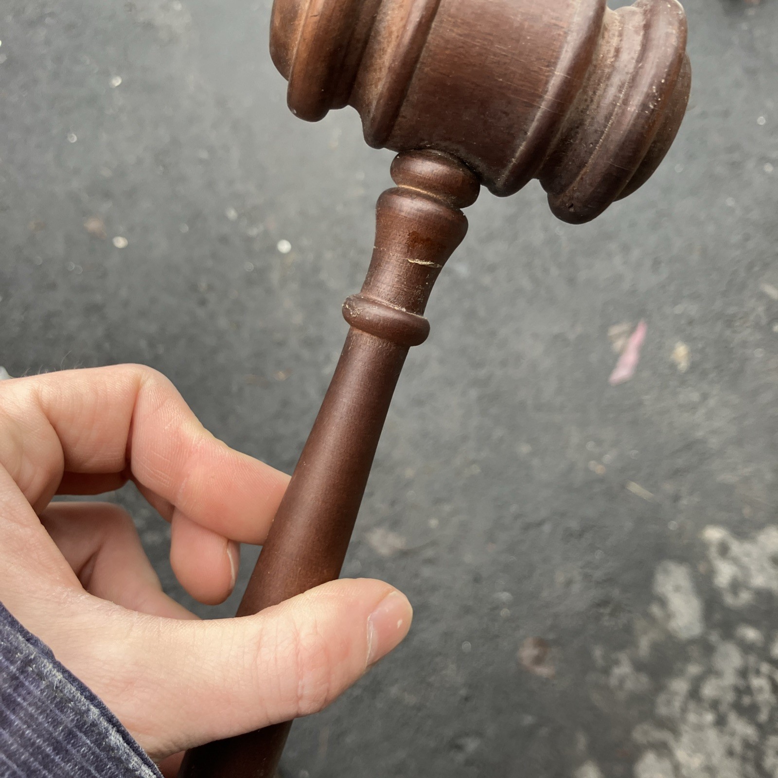 Wood-en Auctioneers Gavel 10” Inch Long Judge Brown B6