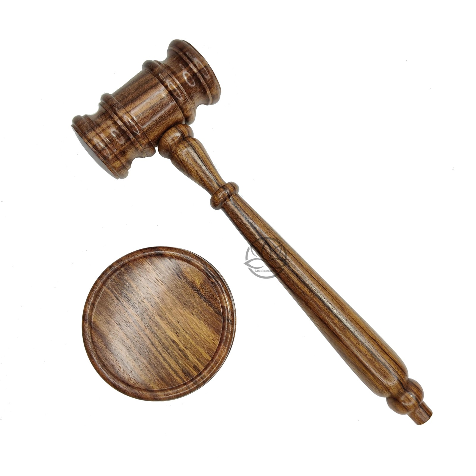 Wooden Gavel Block Set Engraved Boxed Large Blue 12 Inch Sturdy Rosewood