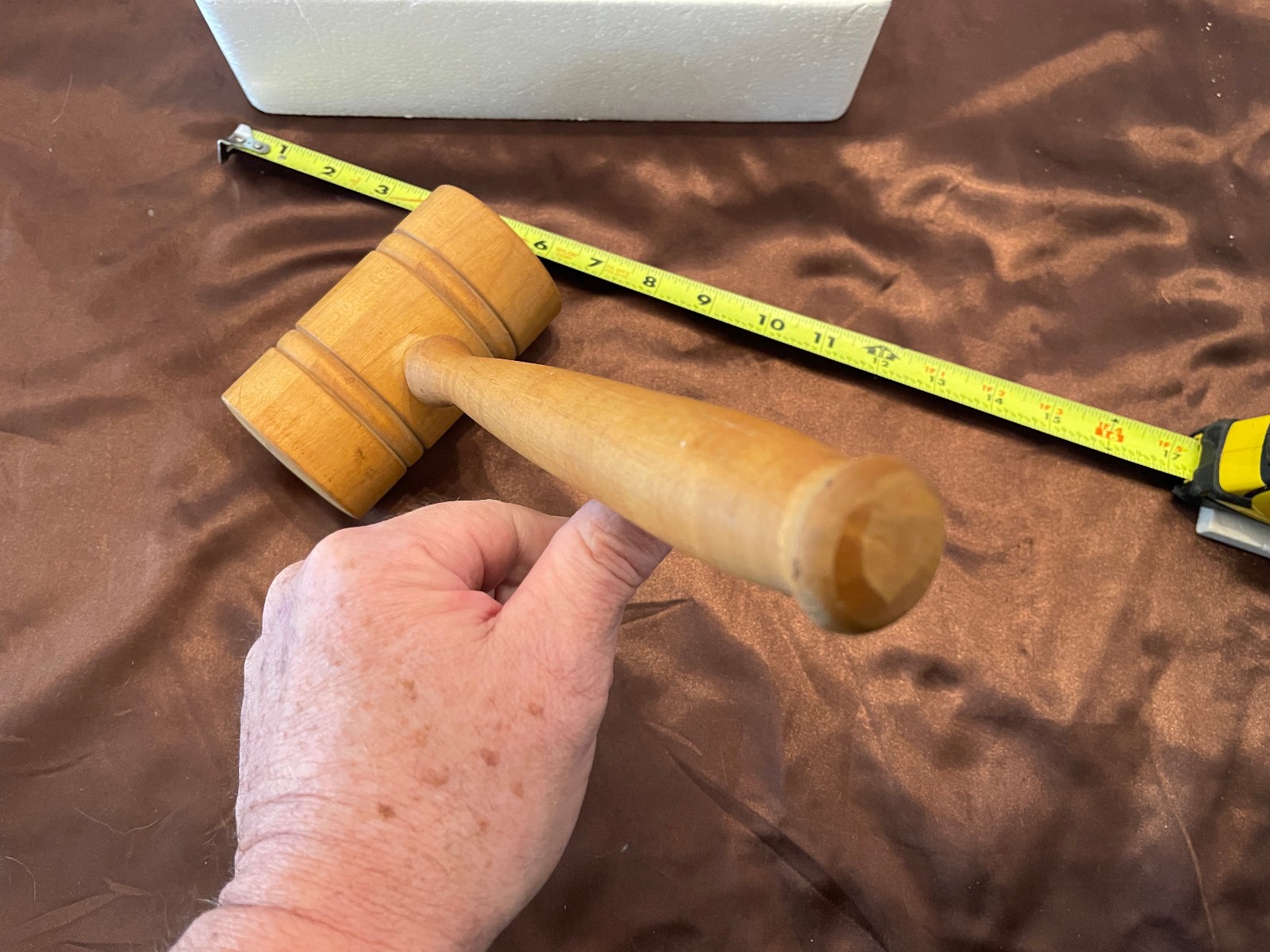 12 inch Vintage Wooden Gavel Mallet for Judge Auctioneer Lawyer Court Meeting