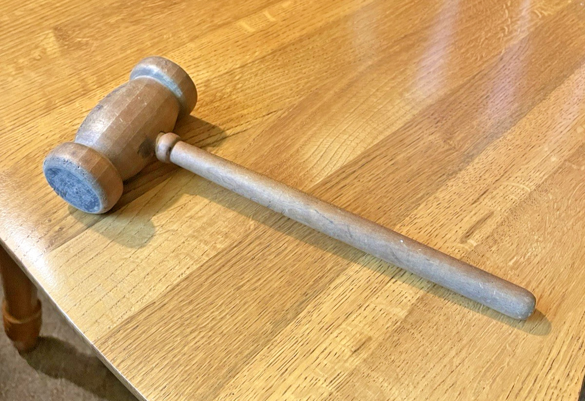 Rare Vintage Gavel. 1935 Moline Post 246 Written on Gavel. About 9.5″