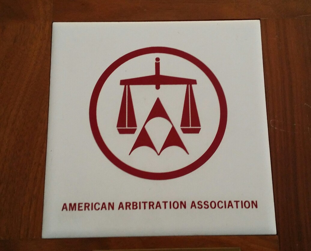 Vintage American Arbitration Association Service Plaque Award Mediation Wood