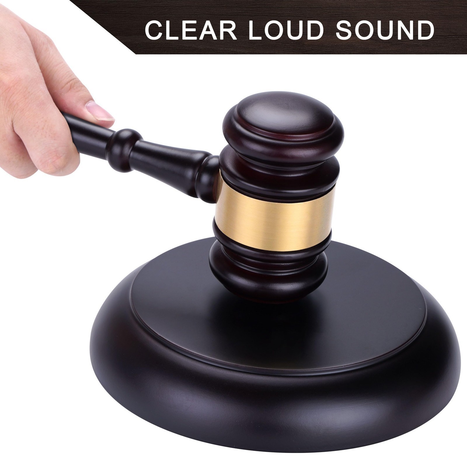 Sound-Infused Wooden Judge’s Gavel: A Must-Have for Attorney Auction Occasions!