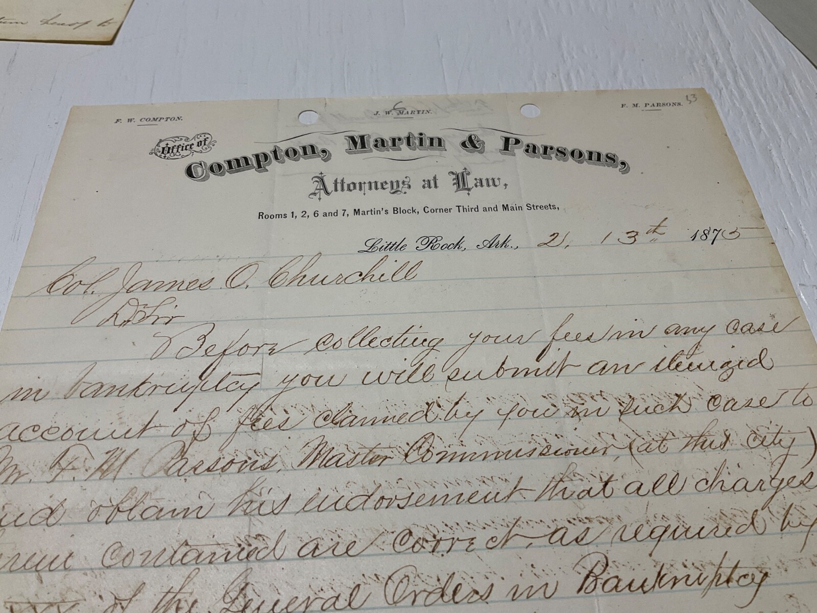 ARKANSAS LOT 4 DOCUMENTS CIVIL WAR TO 1909 BANKRUPTCY CHILDREN CIVIL SUIT @312