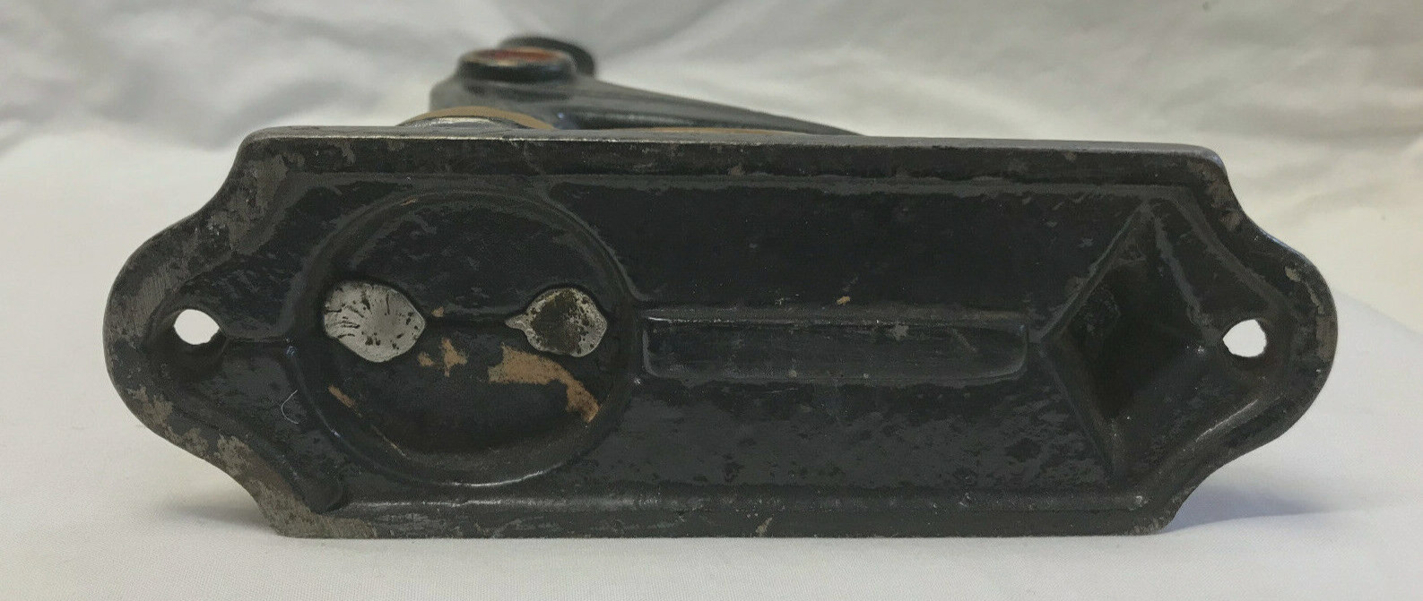 Vtg Notary Stamp Cast Iron Star Design Ornate Black Gold Press