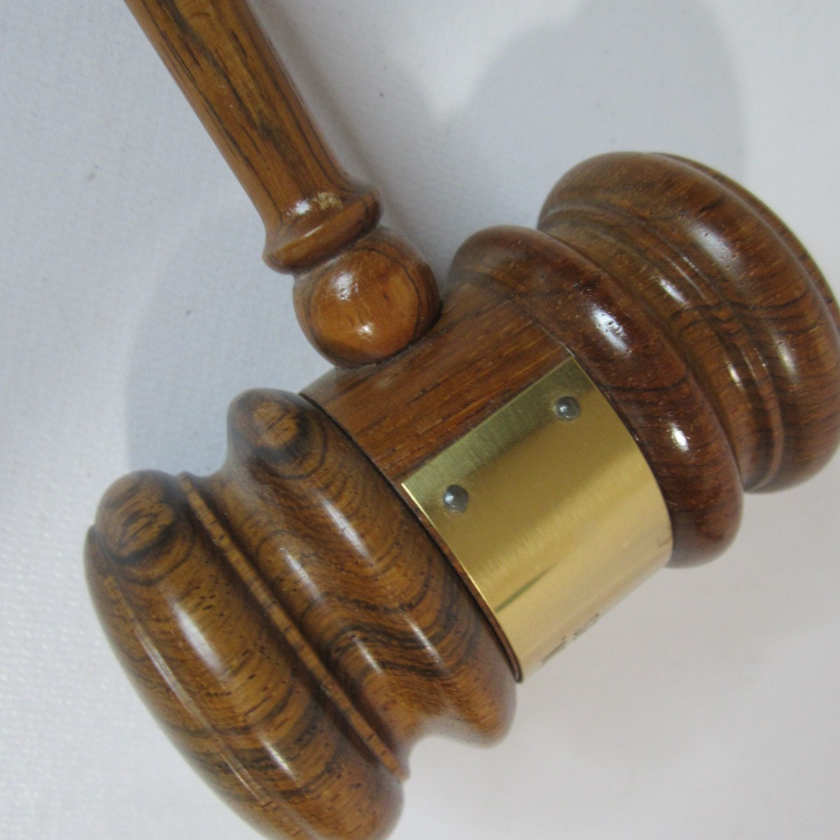Vintage Walnut Gavel 1960s Spokane Bar Association Excellent Cond 10 Inches
