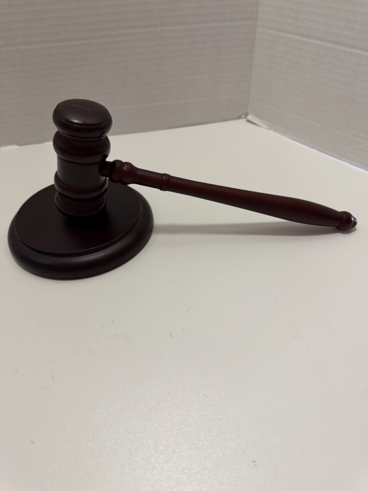 Handmade Wooden Gavel and Sound Block Set for Lawyers Judges Auction Courtroom